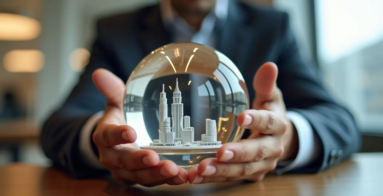 Composizione astratta di forme ondulate che rappresentano la volatilità dei mercati