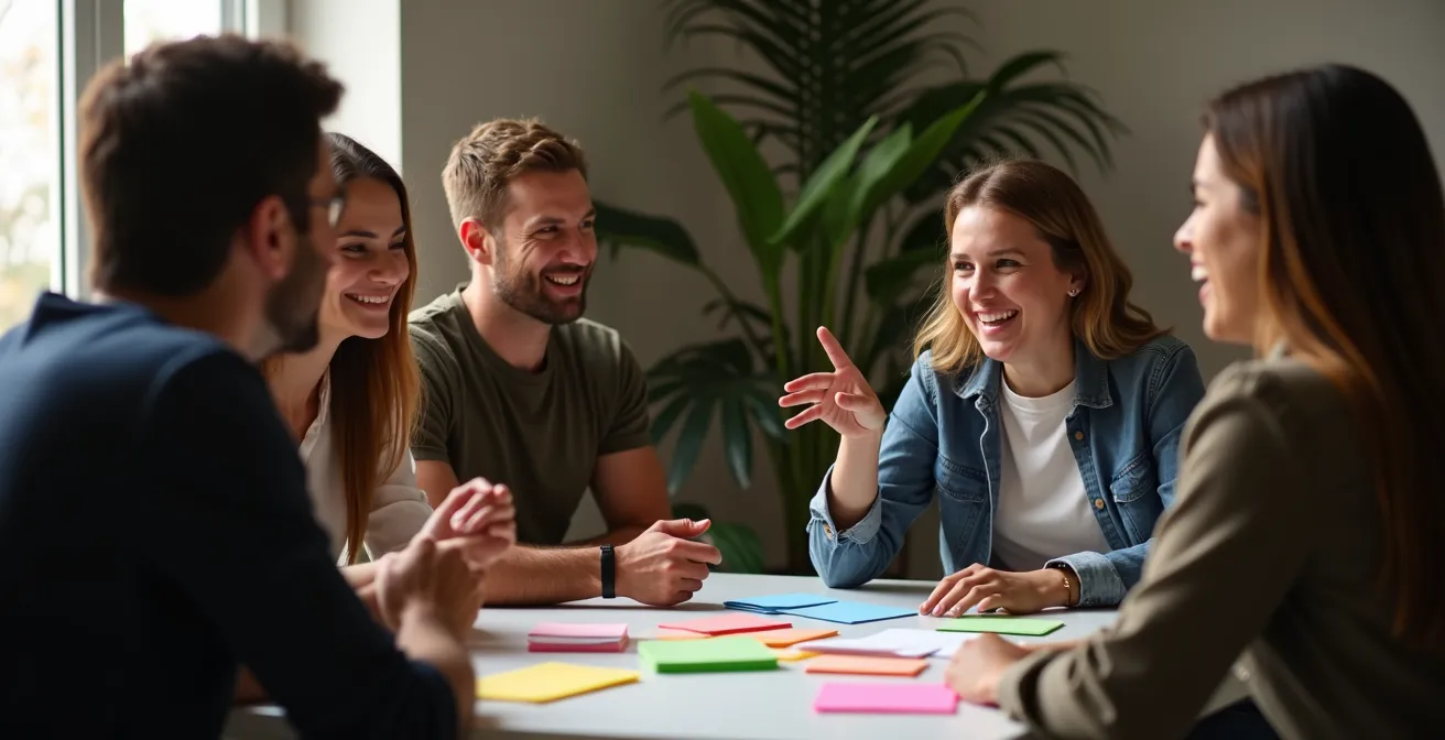 Dipendenti partecipano a workshop interattivo per design piano welfare